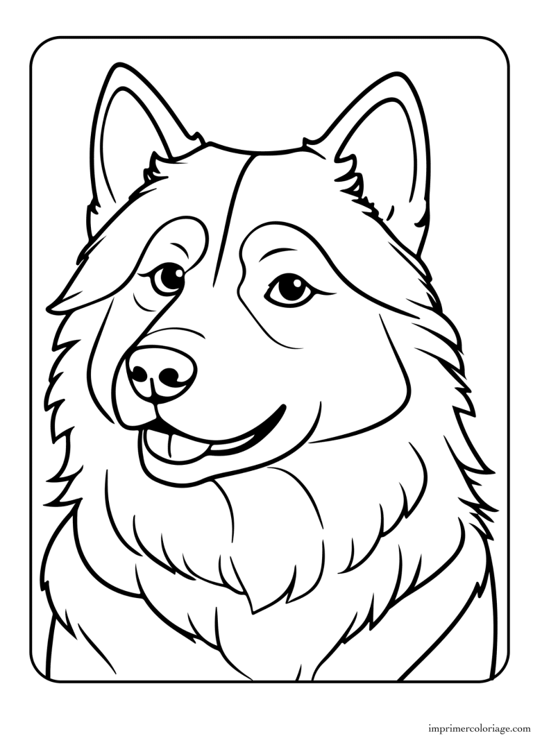Coloriage chien loup - dessin gratuit &agrave; imprimer