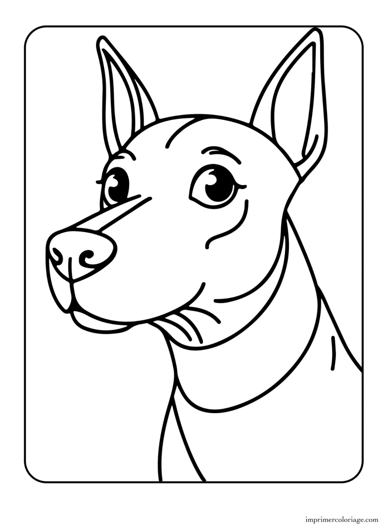 Coloriage chien polmicier - dessin gratuit &agrave; imprimer