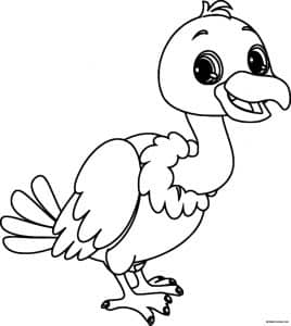 Coloriage d’autruche