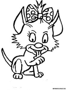 Coloriage de chat mignon