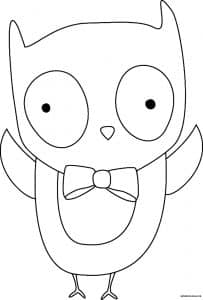 Coloriage de chouette