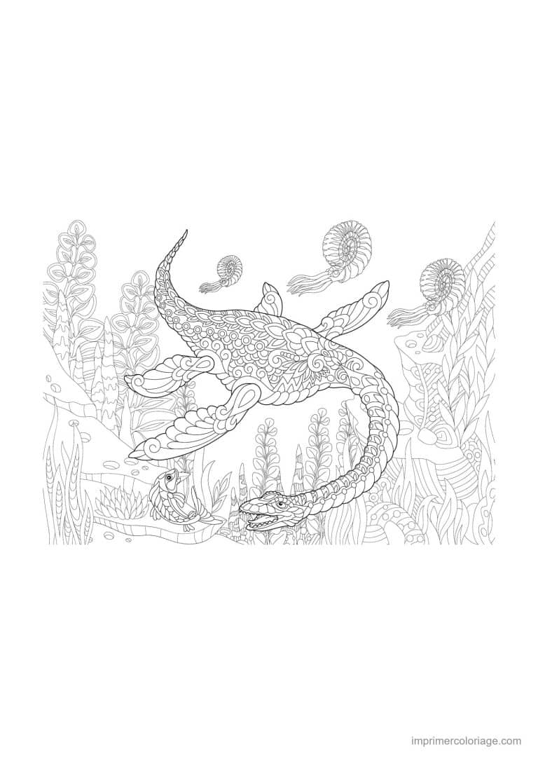 coloriage dinosaure mandala 01 à imprimer coloriage dinosaure mandala 01 - dessin gratuit à imprimer