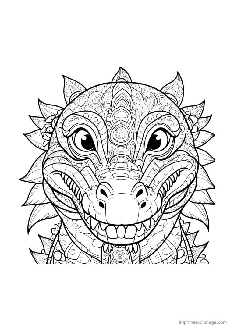 coloriage dinosaure mandala 03 à imprimer coloriage dinosaure mandala 03 - dessin gratuit à imprimer