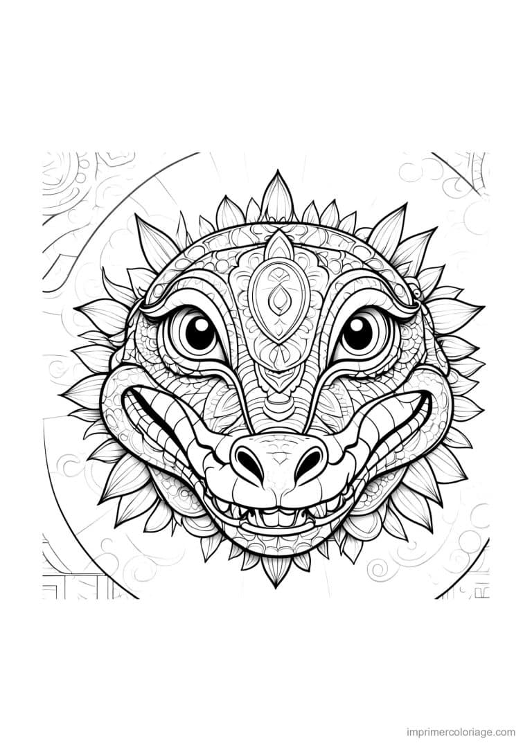 coloriage dinosaure mandala 06 à imprimer coloriage dinosaure mandala 06 - dessin gratuit à imprimer