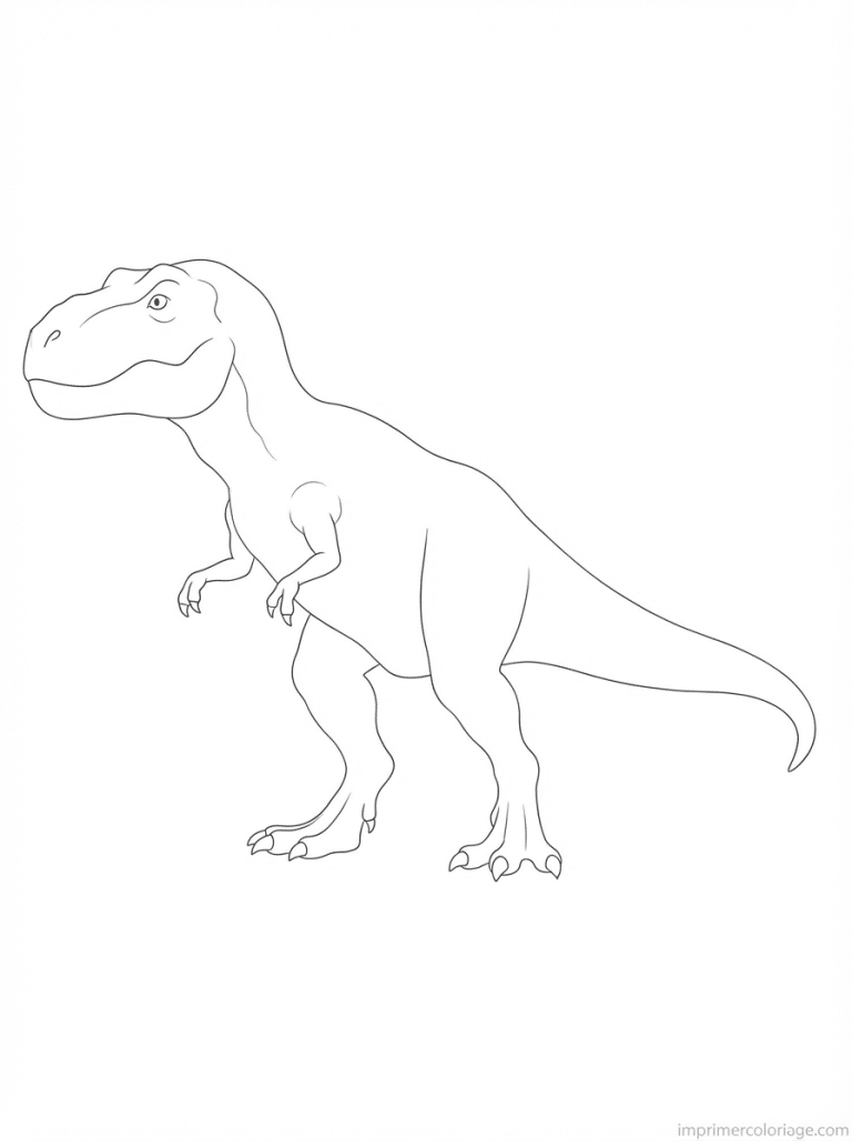 coloriage dinosaure trex profil - dessin gratuit &agrave; imprimer