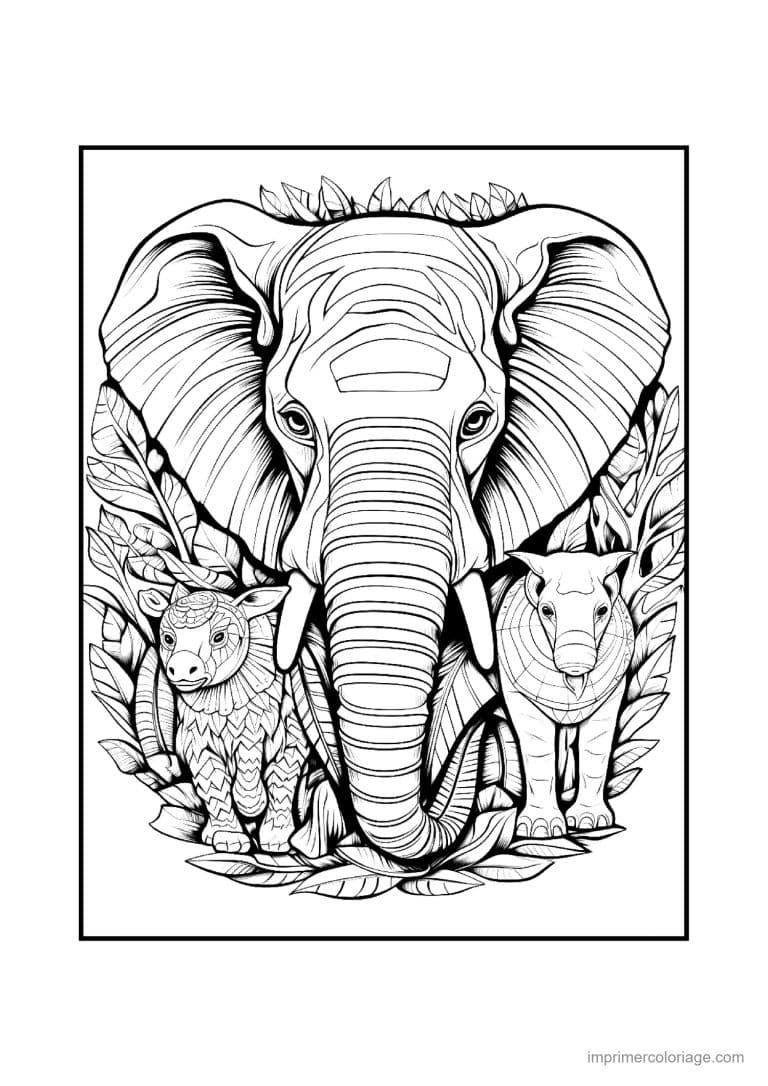 coloriage elephant mandala 15 - dessin gratuit &agrave; imprimer