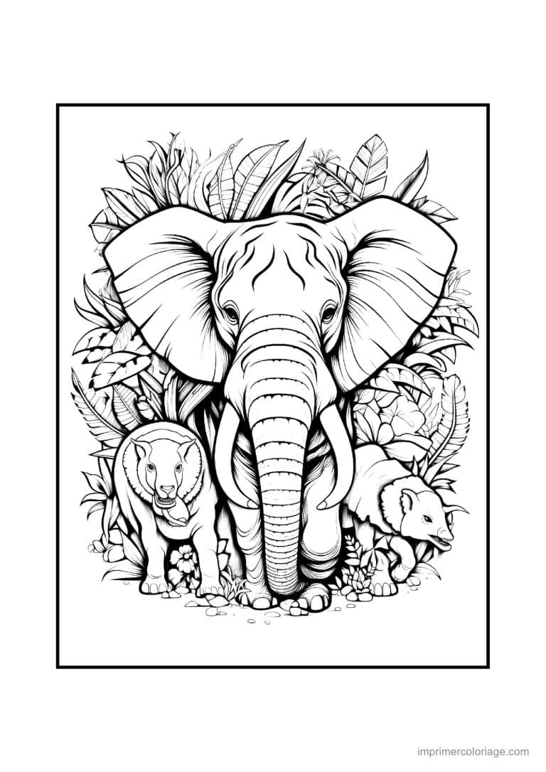 coloriage elephant mandala 32 - dessin gratuit &agrave; imprimer