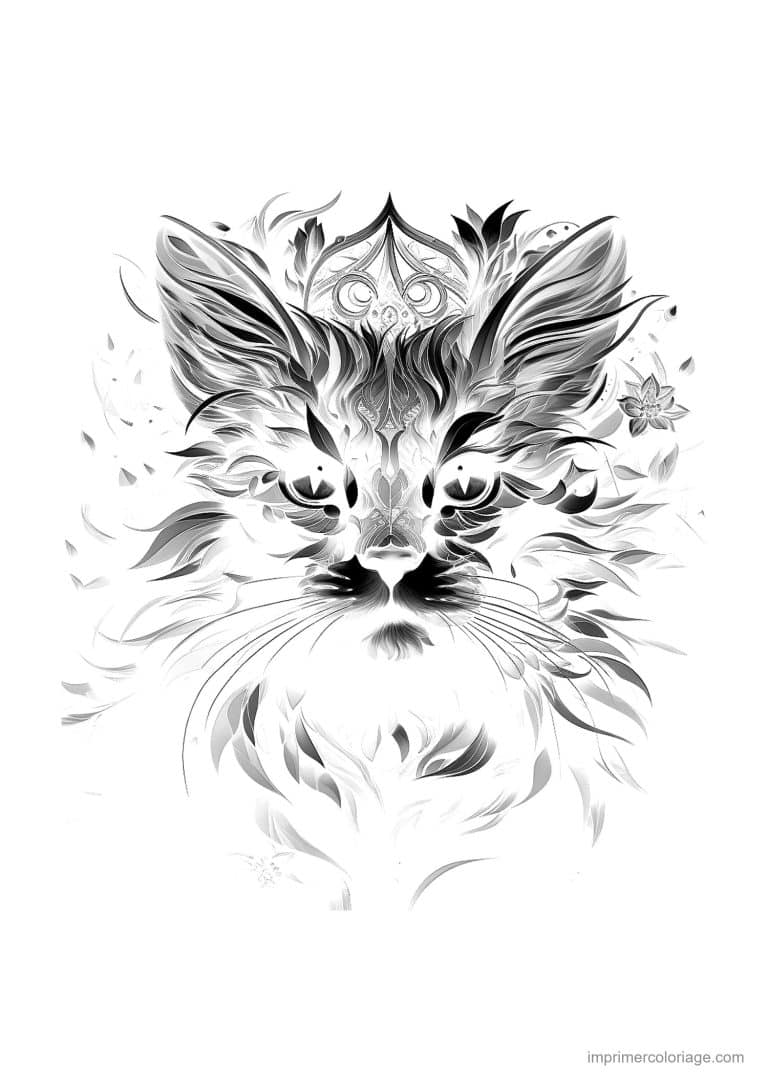 coloriage mandala chat chaton artistique - dessin gratuit &agrave; imprimer