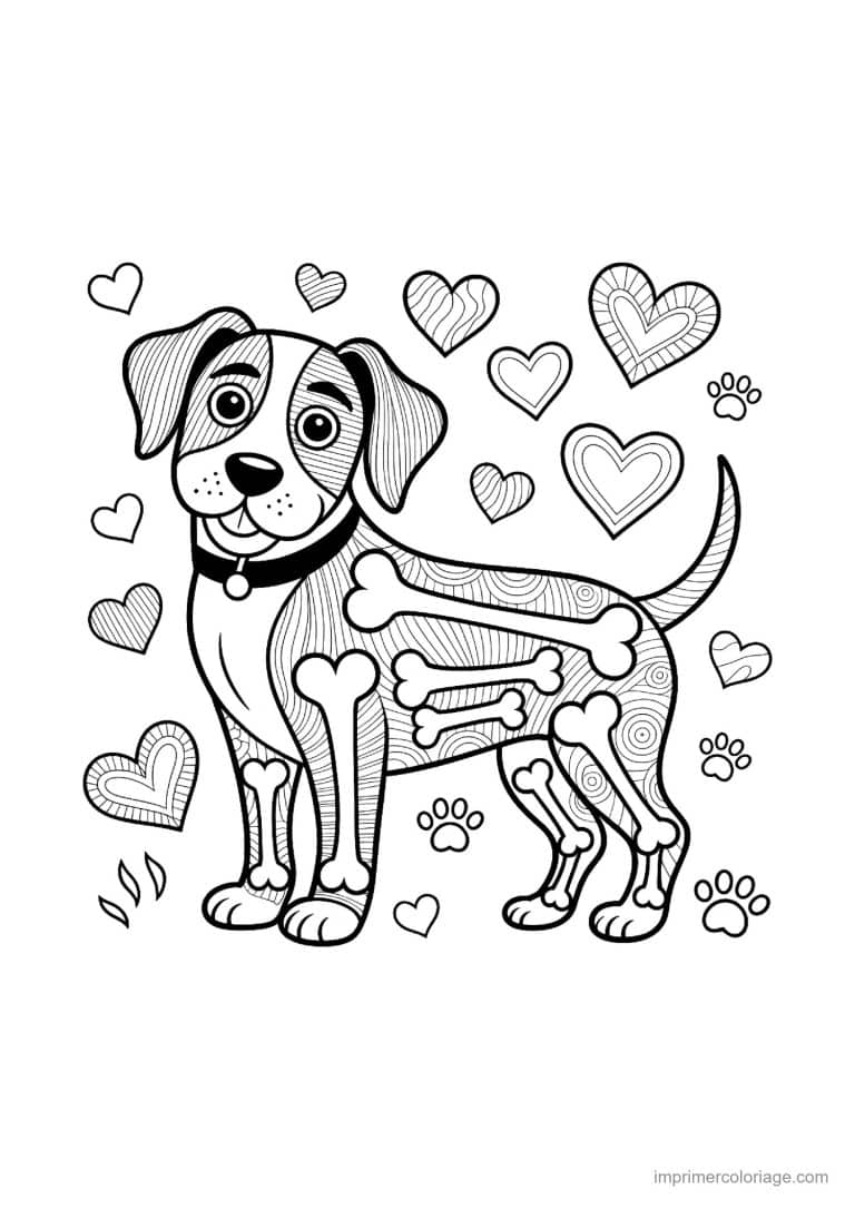 coloriage mandala chien beagle - dessin gratuit &agrave; imprimer