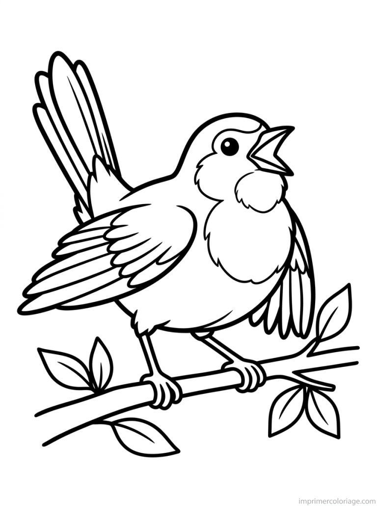 coloriage oiseau chante bec ouvert à imprimer coloriage oiseau chante bec ouvert - dessin gratuit à imprimer