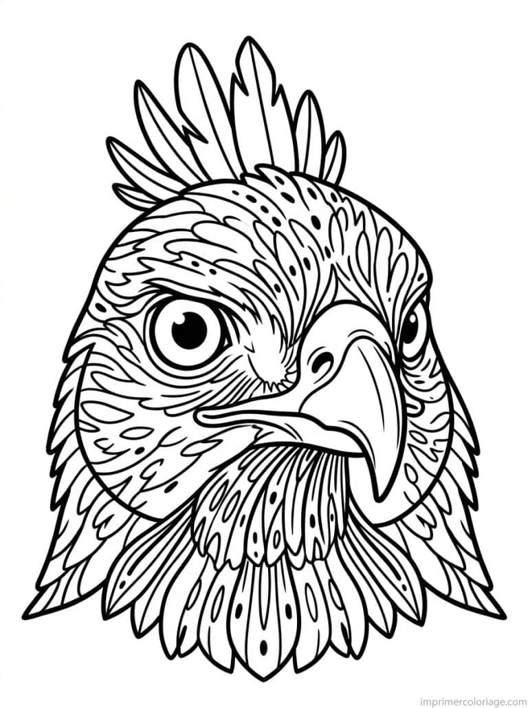coloriage oiseau portrait visage à imprimer coloriage oiseau portrait visage - dessin gratuit à imprimer