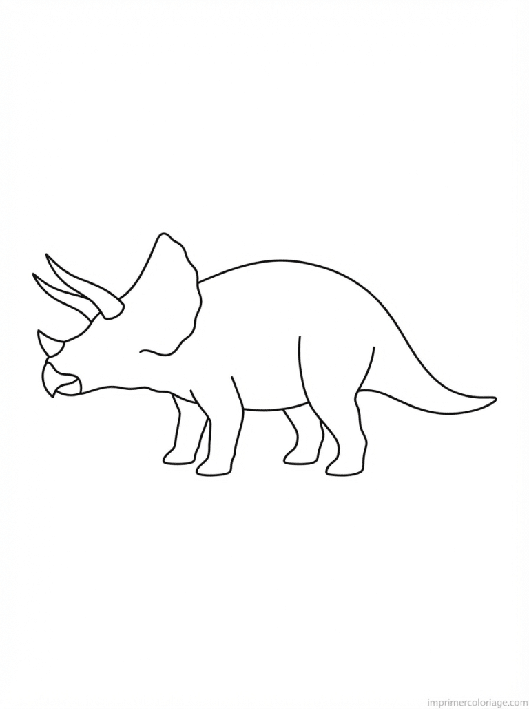 coloriage triceratops profil cornes - dessin gratuit &agrave; imprimer