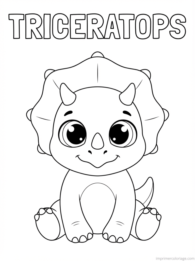 coloriage triceratops titre bebe - dessin gratuit &agrave; imprimer