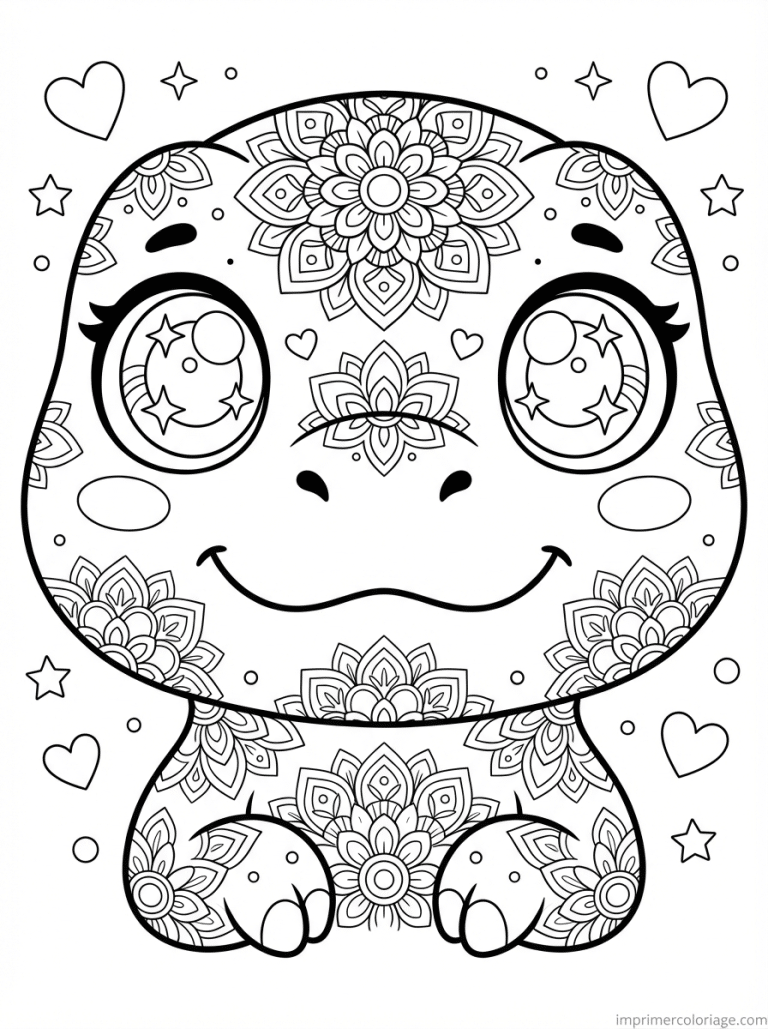 coloriage velociraptor kawaii visage - dessin gratuit &agrave; imprimer