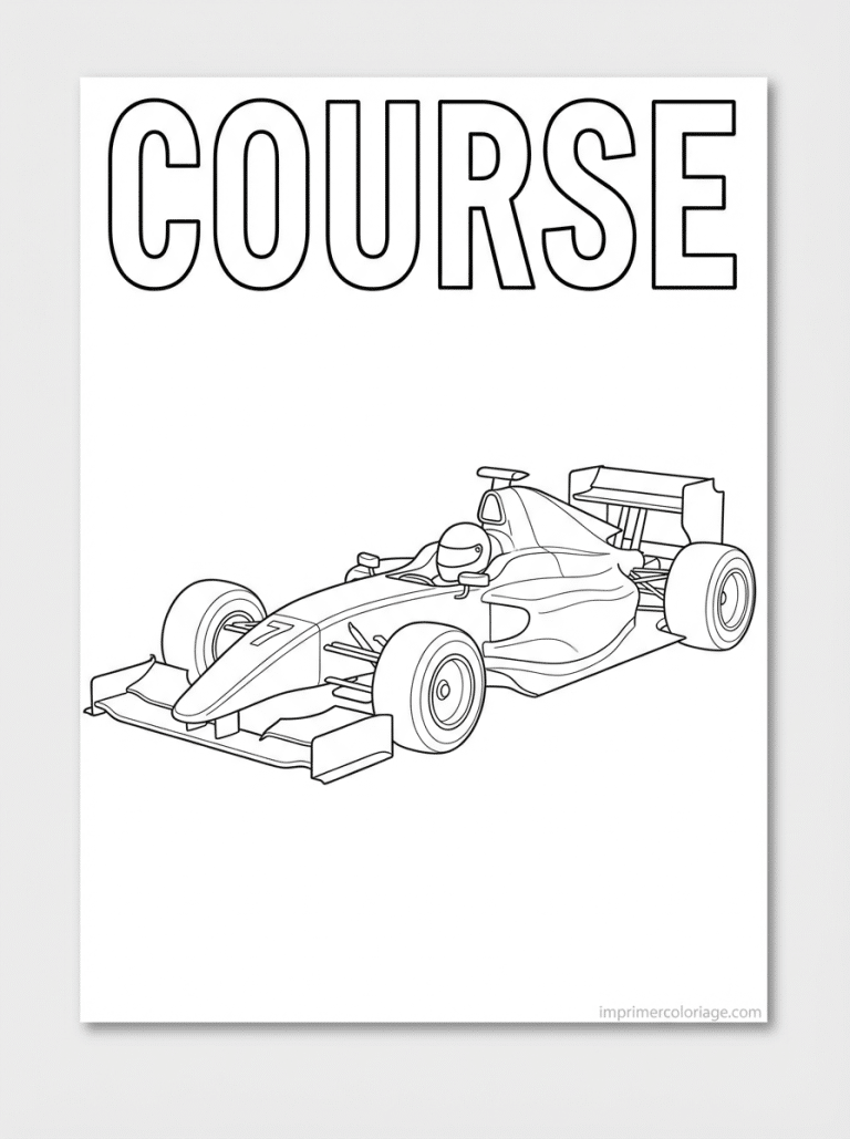 coloriage voiture course titre f1 - dessin gratuit &agrave; imprimer