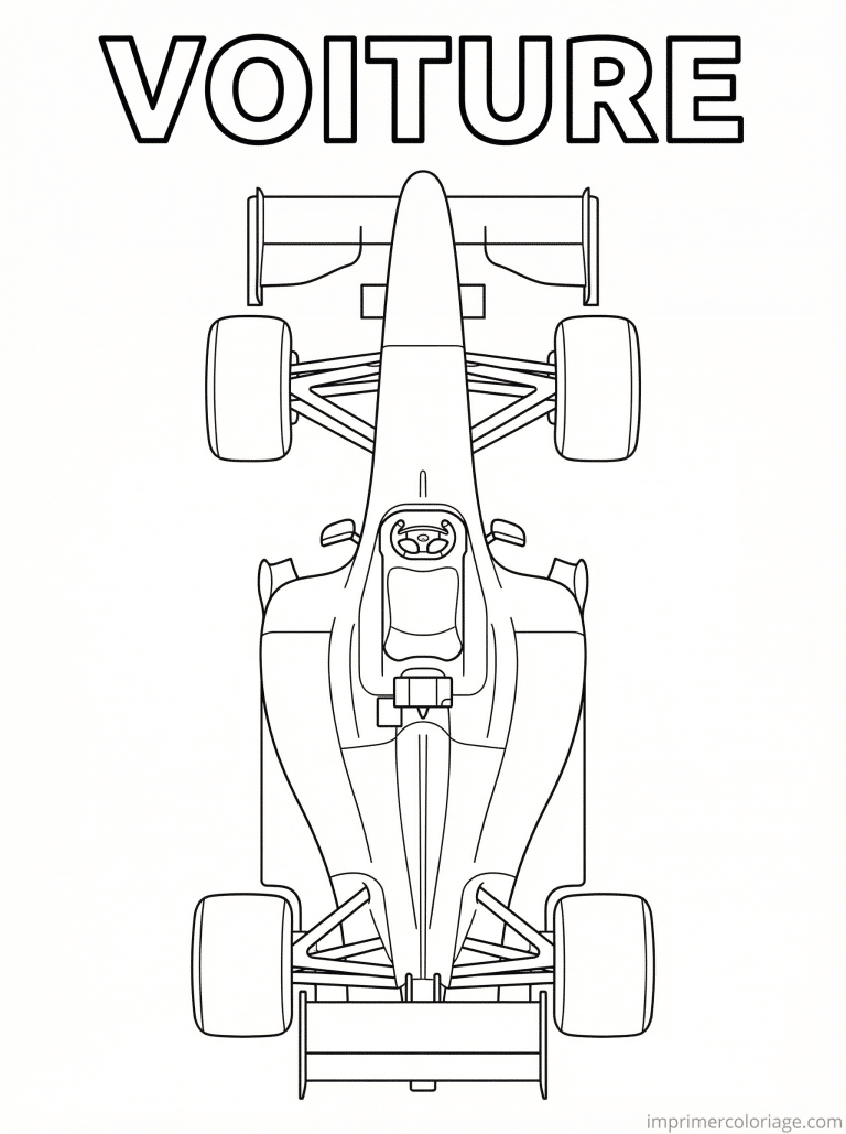 coloriage voiture titre formule1 dessus - dessin gratuit &agrave; imprimer