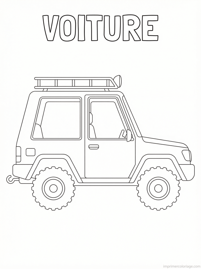 coloriage voiture titre suv famille - dessin gratuit &agrave; imprimer