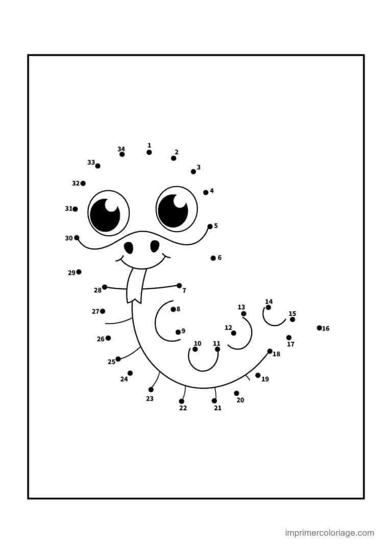 point a relier 1 a 34 poulpe souriant - dessin gratuit &agrave; imprimer