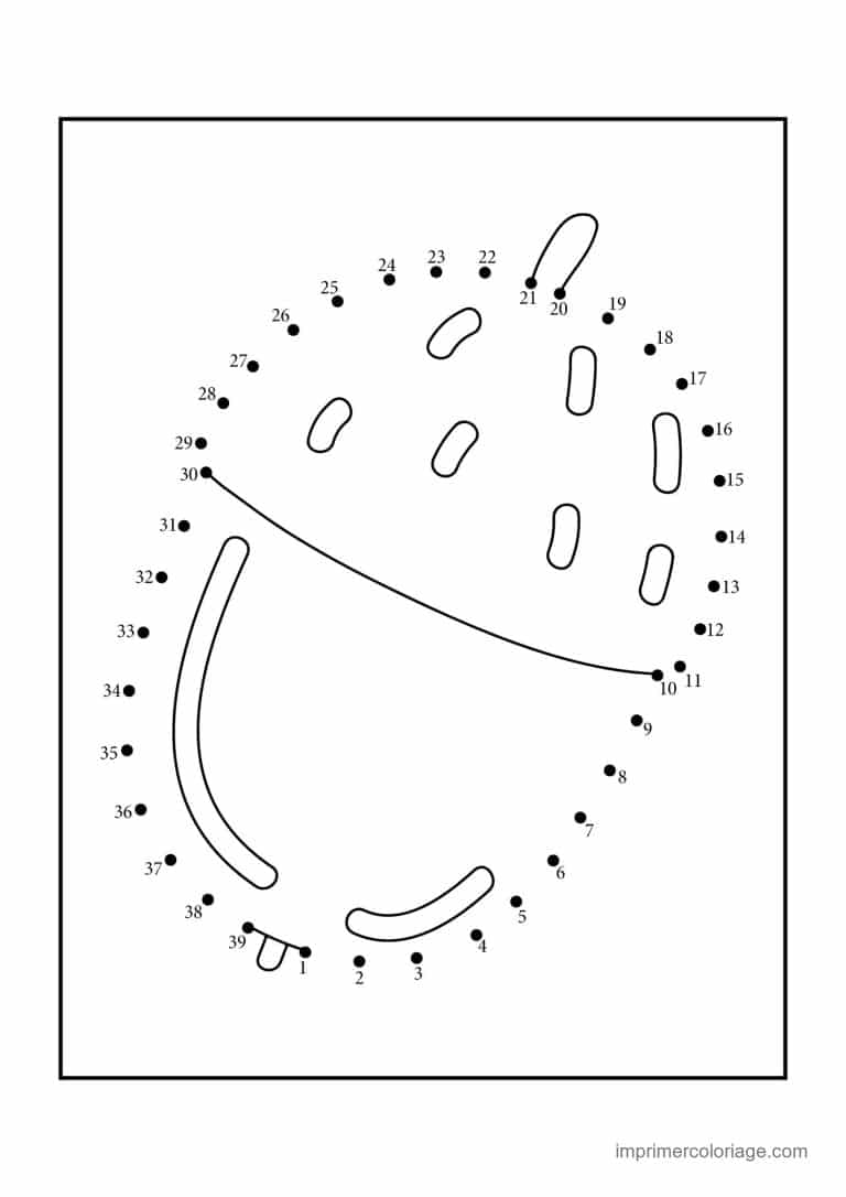 point a relier 1 a 39 tranche de pasteque - dessin gratuit &agrave; imprimer