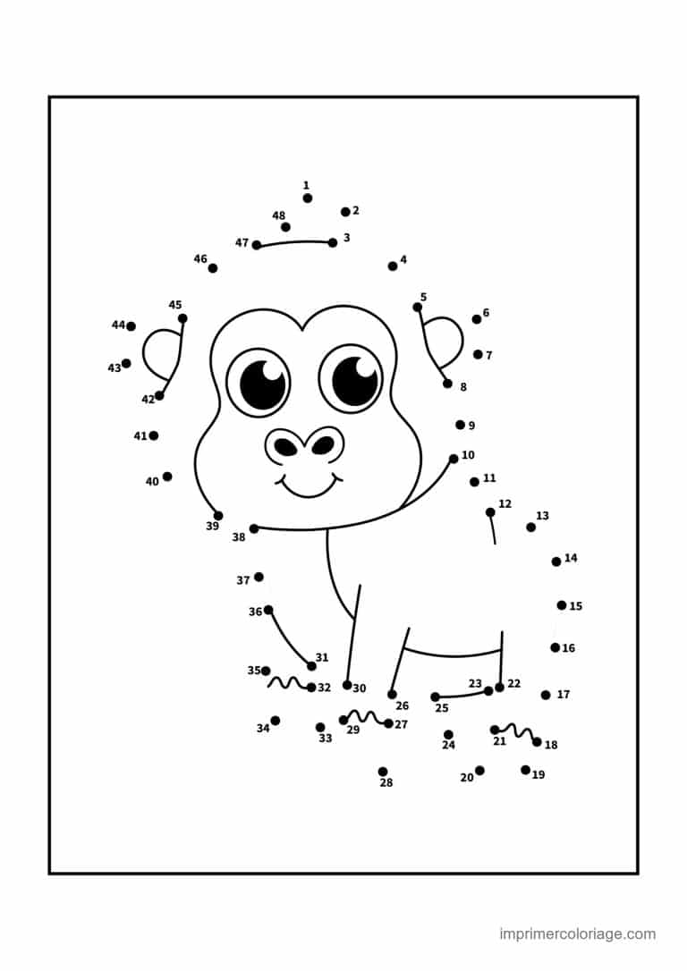 point a relier 1 a 48 singe assis - dessin gratuit &agrave; imprimer