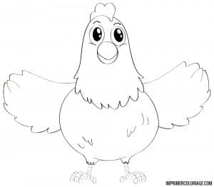 Coloriage de poule