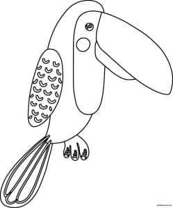 Coloriage de toucan