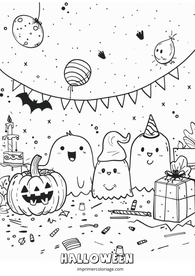 Coloriage fete halloween - dessin gratuit &agrave; imprimer