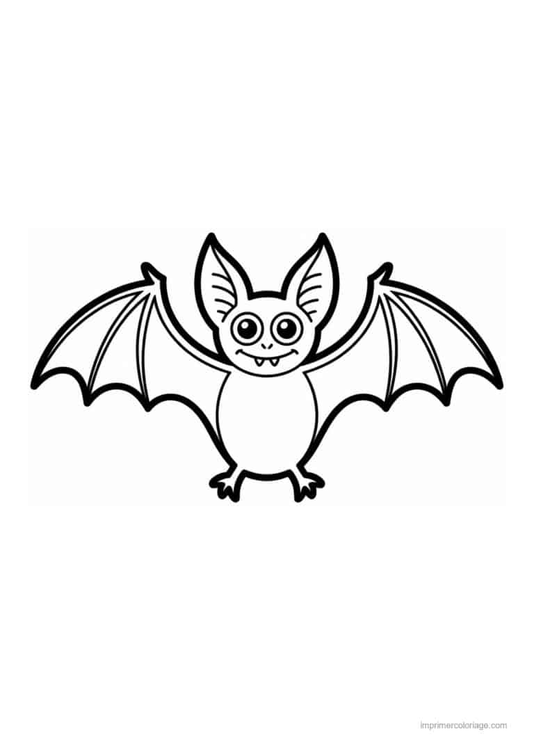 coloriage chauve souris chauve souris qui vole - dessin gratuit &agrave; imprimer