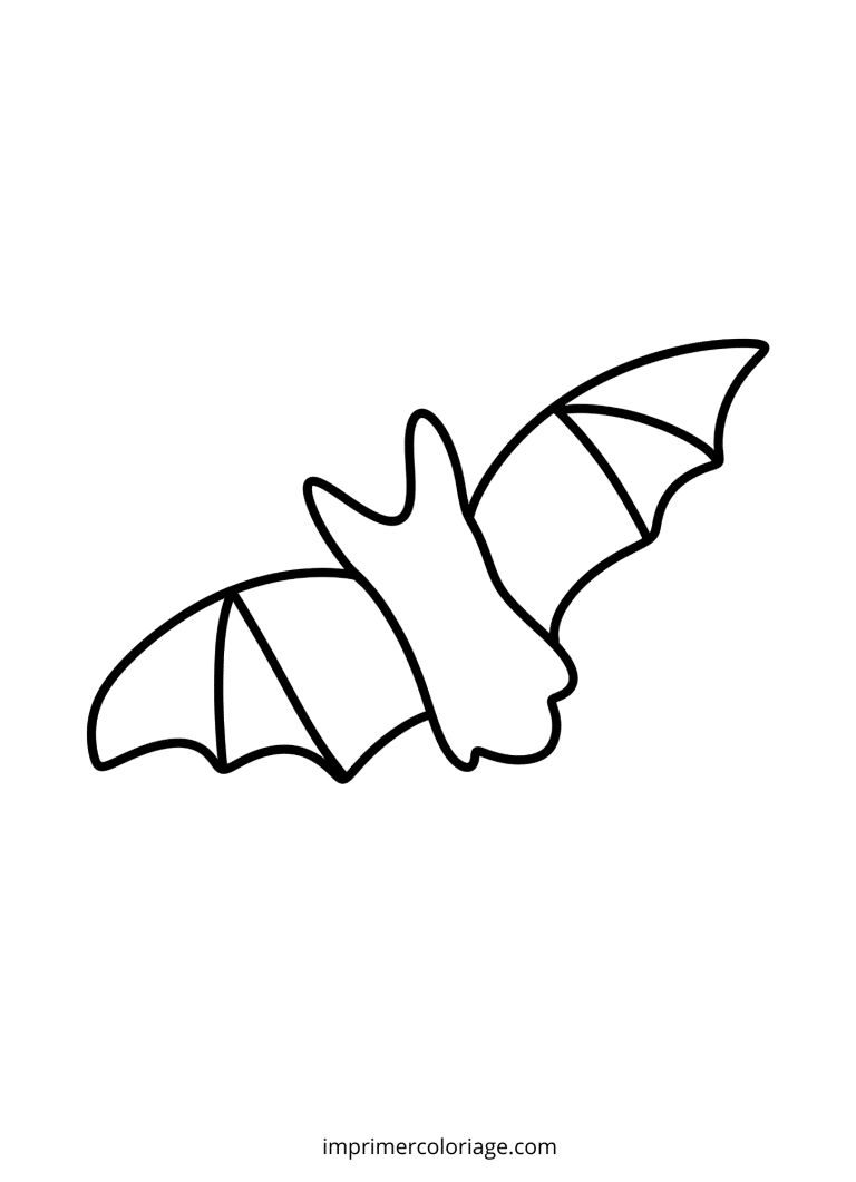 coloriage chauve souris facile - dessin gratuit &agrave; imprimer