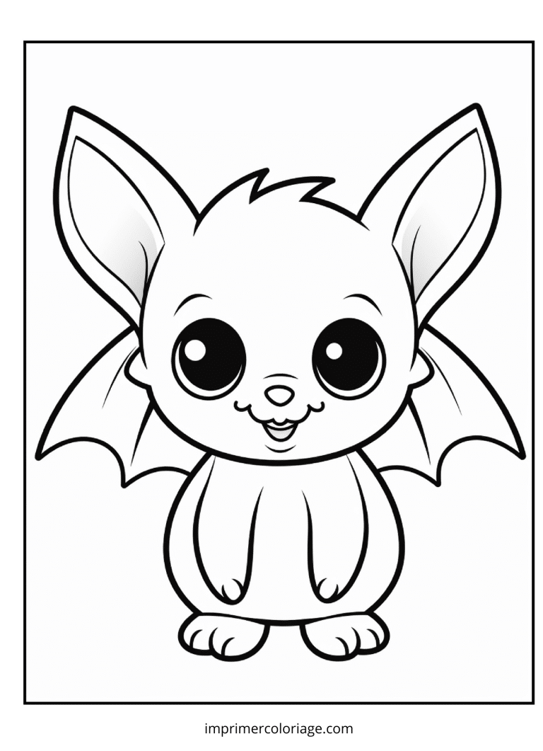 coloriage chauve souris halloween - dessin gratuit &agrave; imprimer