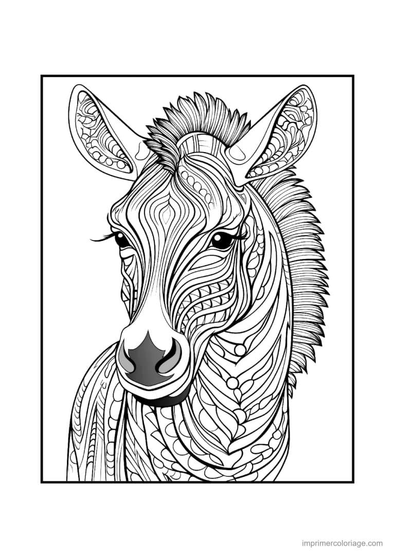 coloriage cheval mandala 23 - dessin gratuit &agrave; imprimer