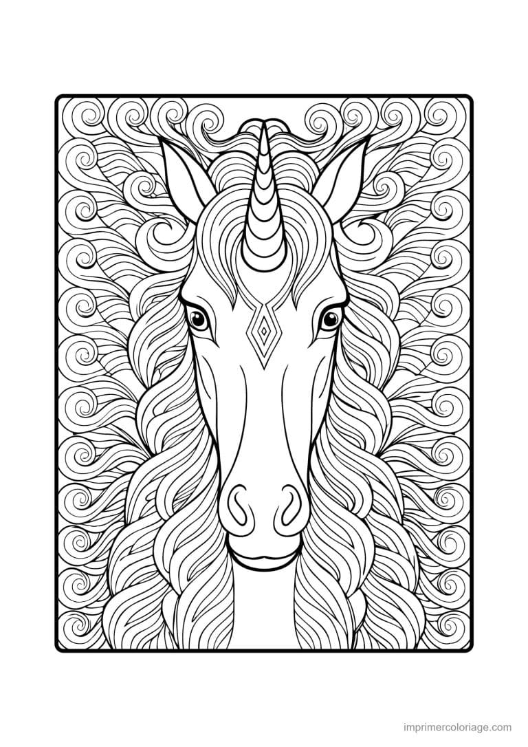 coloriage cheval mandala 34 - dessin gratuit &agrave; imprimer