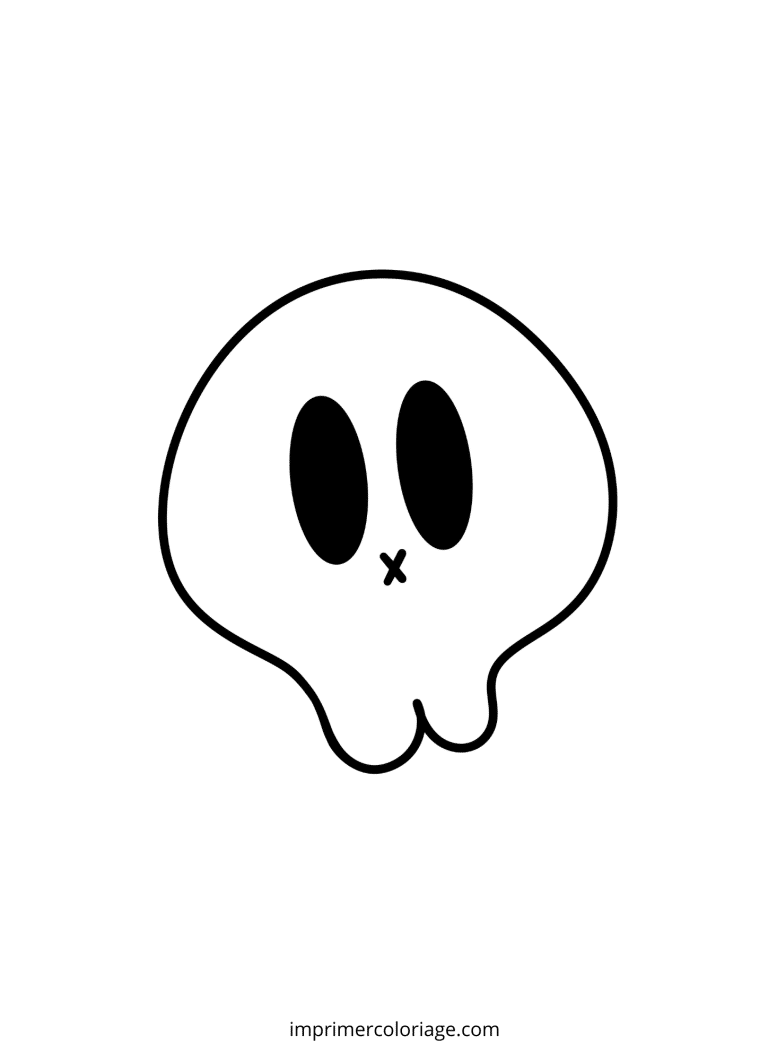 coloriage halloween tete de mort - dessin gratuit &agrave; imprimer