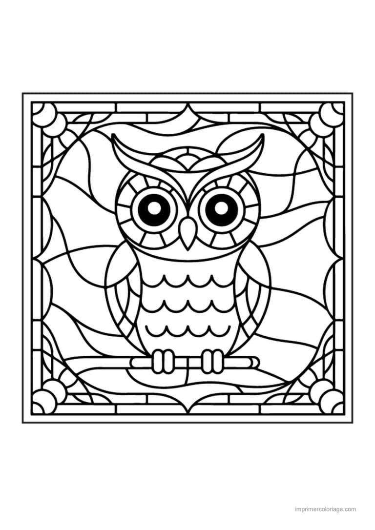 coloriage halloween vitrail 07 - dessin gratuit &agrave; imprimer