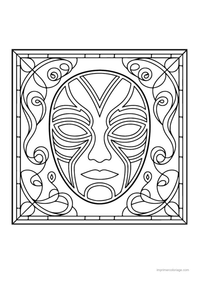 coloriage halloween vitrail 44 - dessin gratuit &agrave; imprimer