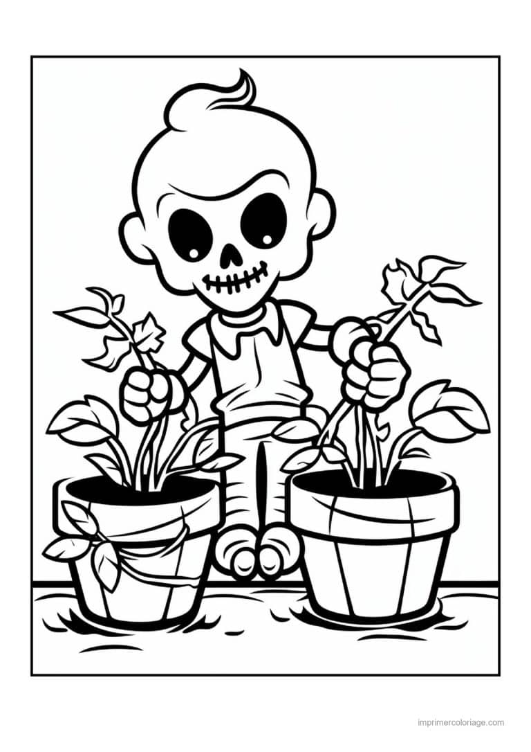 coloriage monstre creature cornue de la foret 07 - dessin gratuit &agrave; imprimer