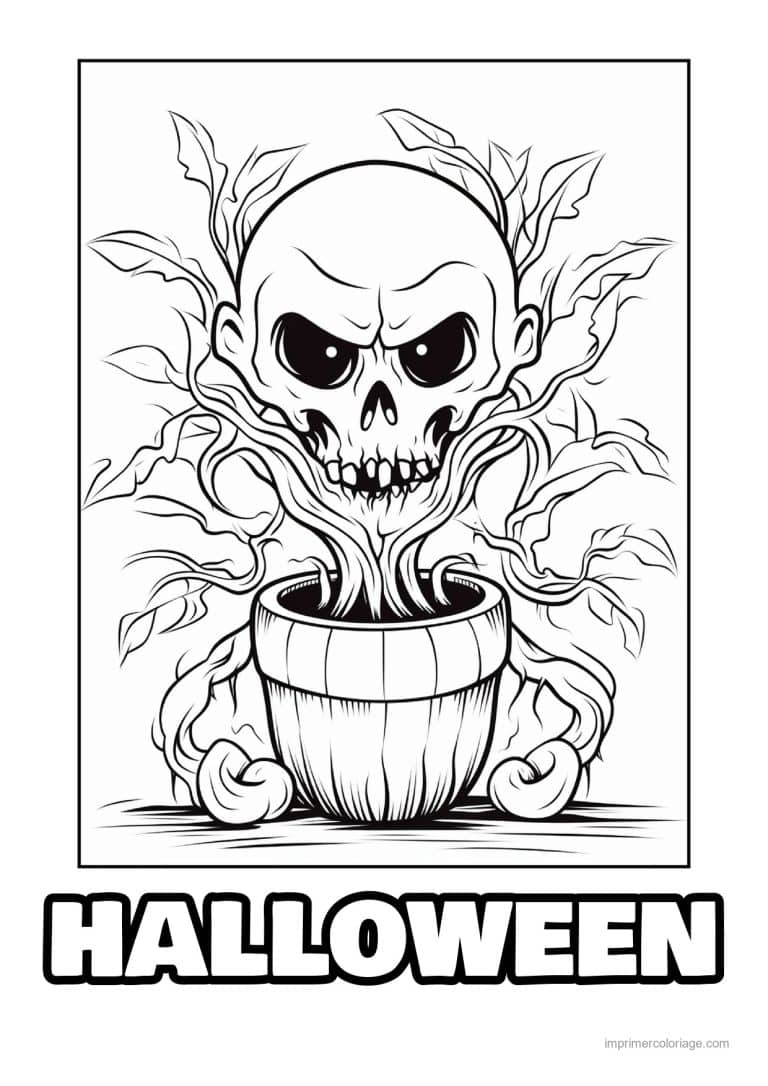 coloriage monstre creature cornue de la foret 16 - dessin gratuit &agrave; imprimer