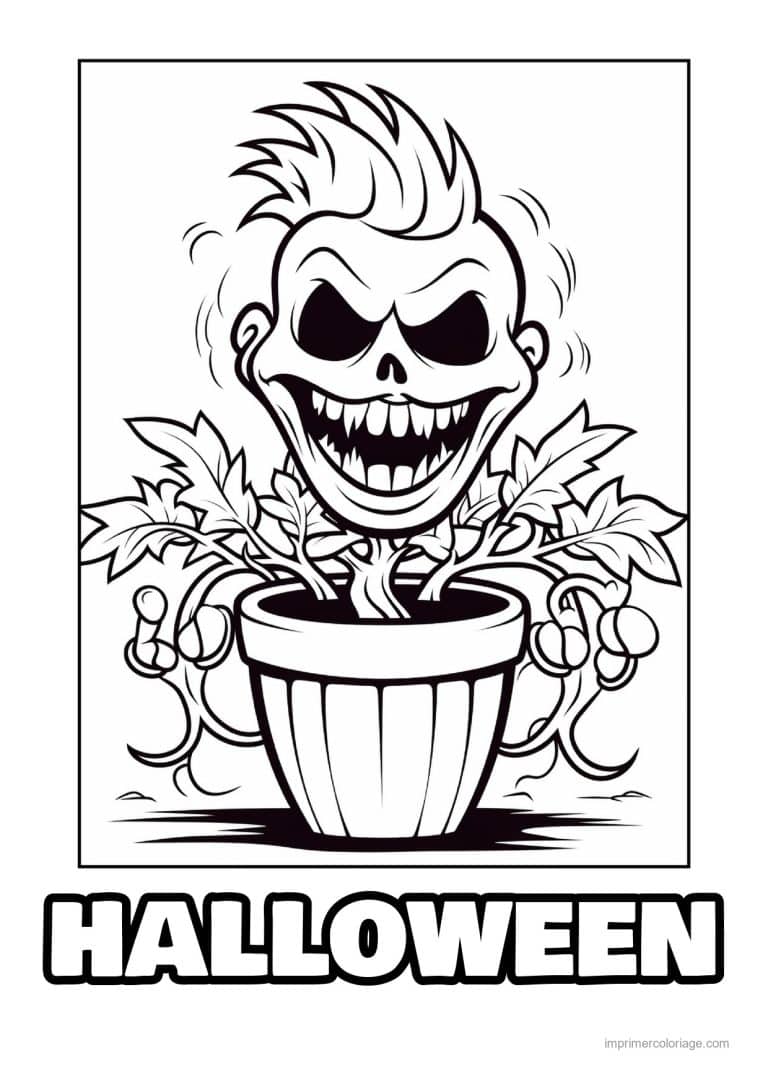 coloriage monstre creature cornue de la foret 22 - dessin gratuit &agrave; imprimer