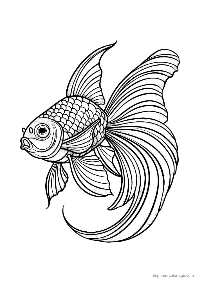 coloriage poisson mandala 09 - dessin gratuit &agrave; imprimer