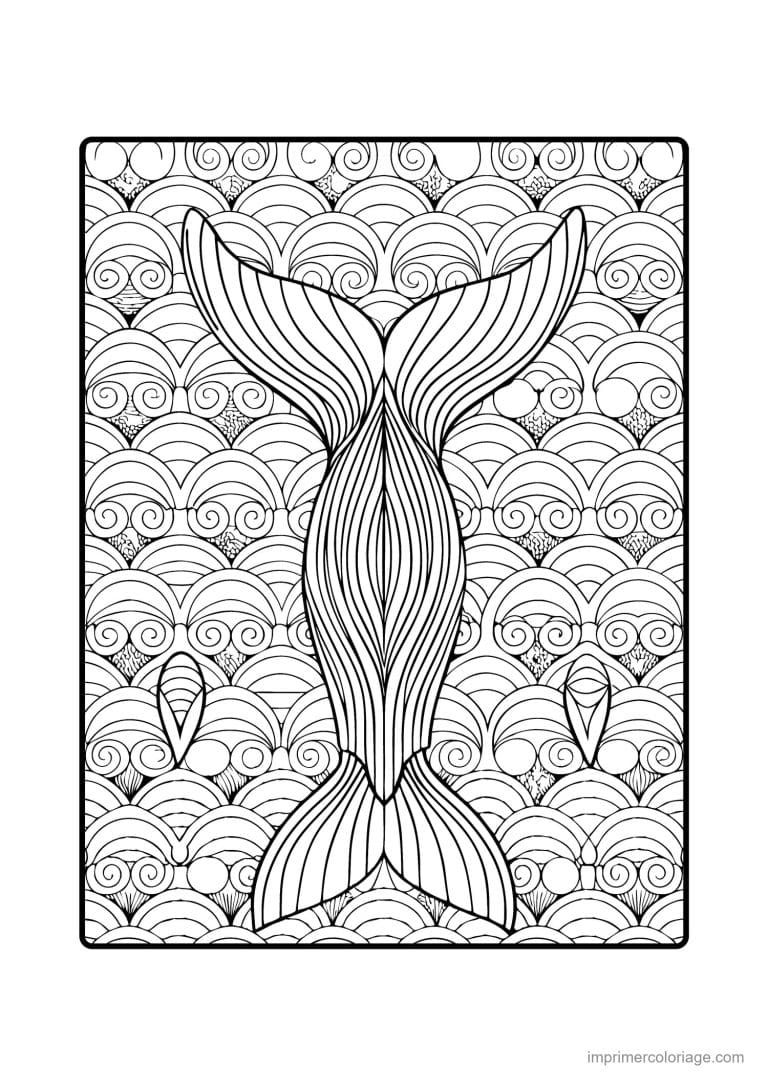 coloriage poisson mandala 10 - dessin gratuit &agrave; imprimer