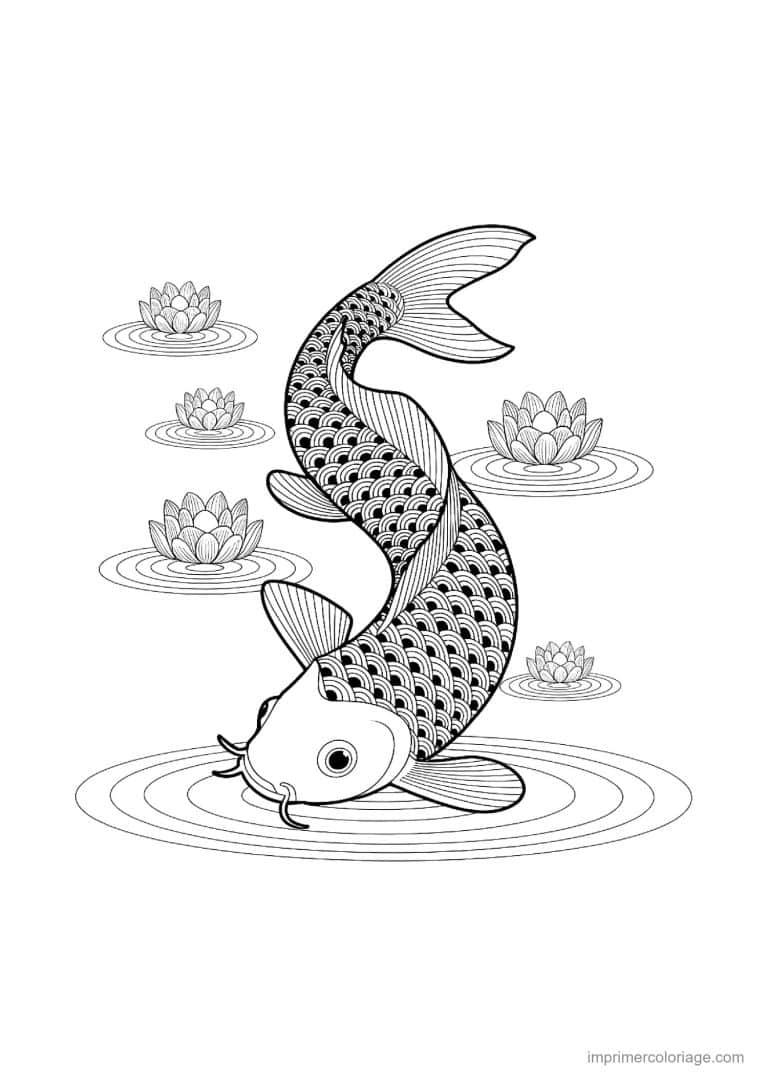 coloriage poisson mandala 12 - dessin gratuit &agrave; imprimer