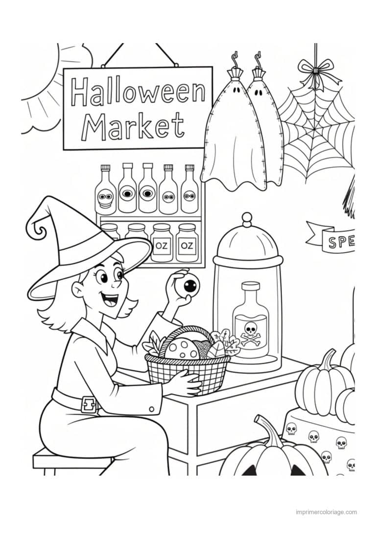 coloriage sorciere 28 - dessin gratuit &agrave; imprimer