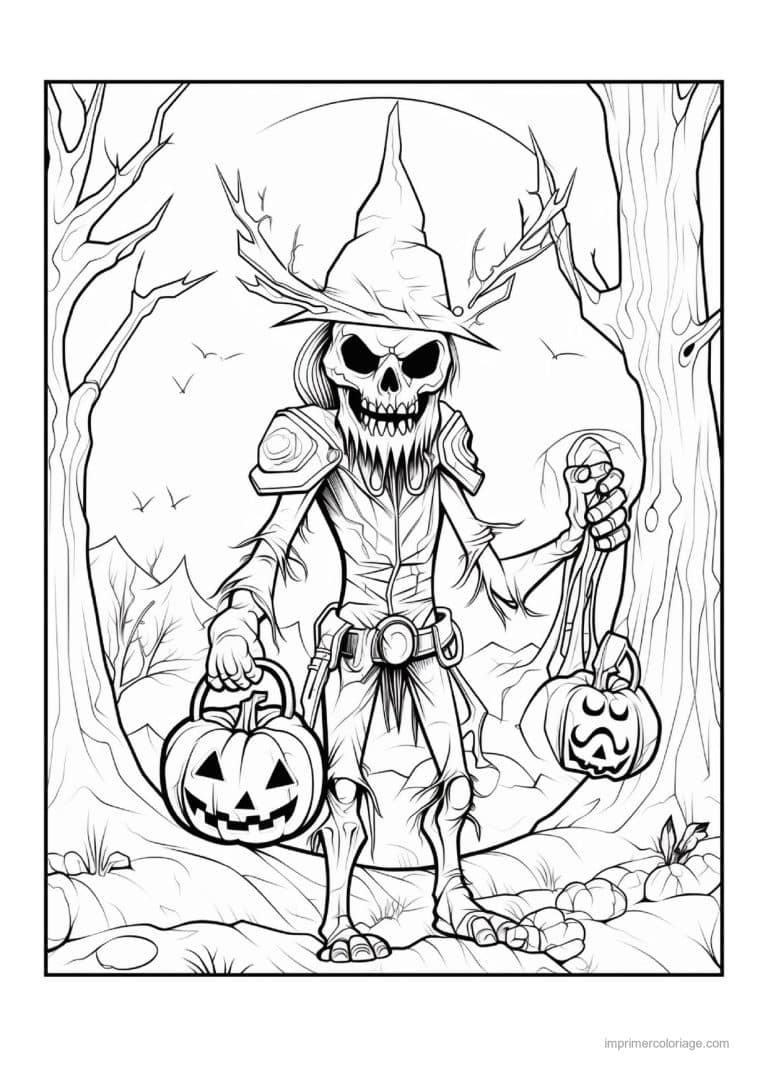 coloriage squelette squelette en armure 09 - dessin gratuit &agrave; imprimer