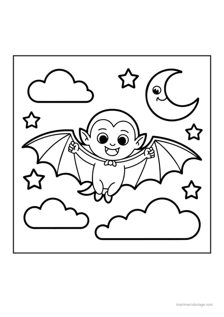 coloriage vampire 02 - dessin gratuit &agrave; imprimer