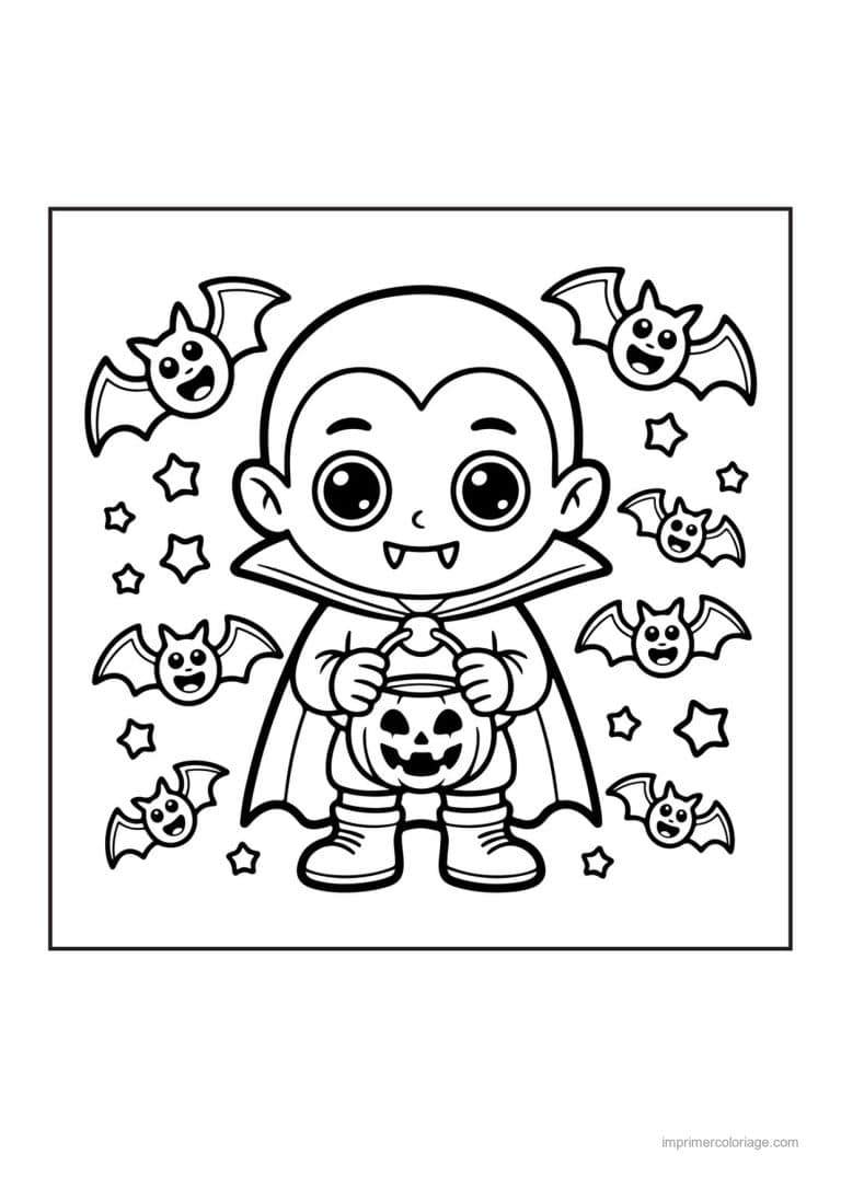 coloriage vampire 05 - dessin gratuit &agrave; imprimer