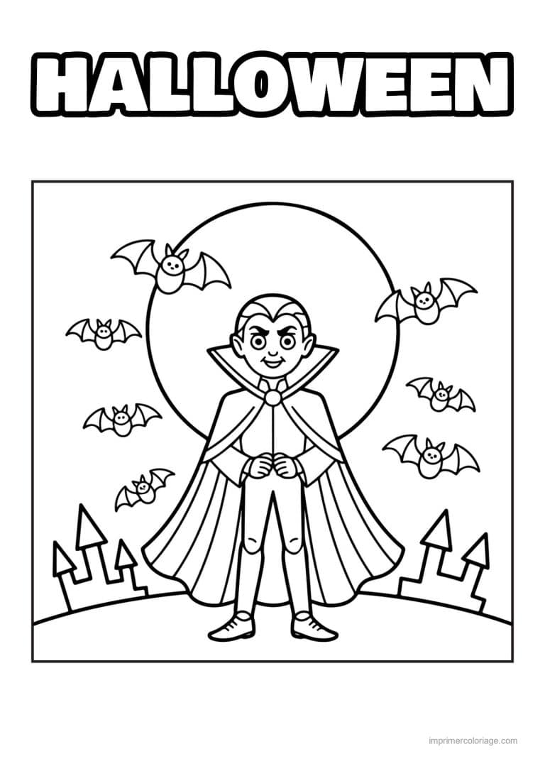 coloriage vampire 22 - dessin gratuit &agrave; imprimer