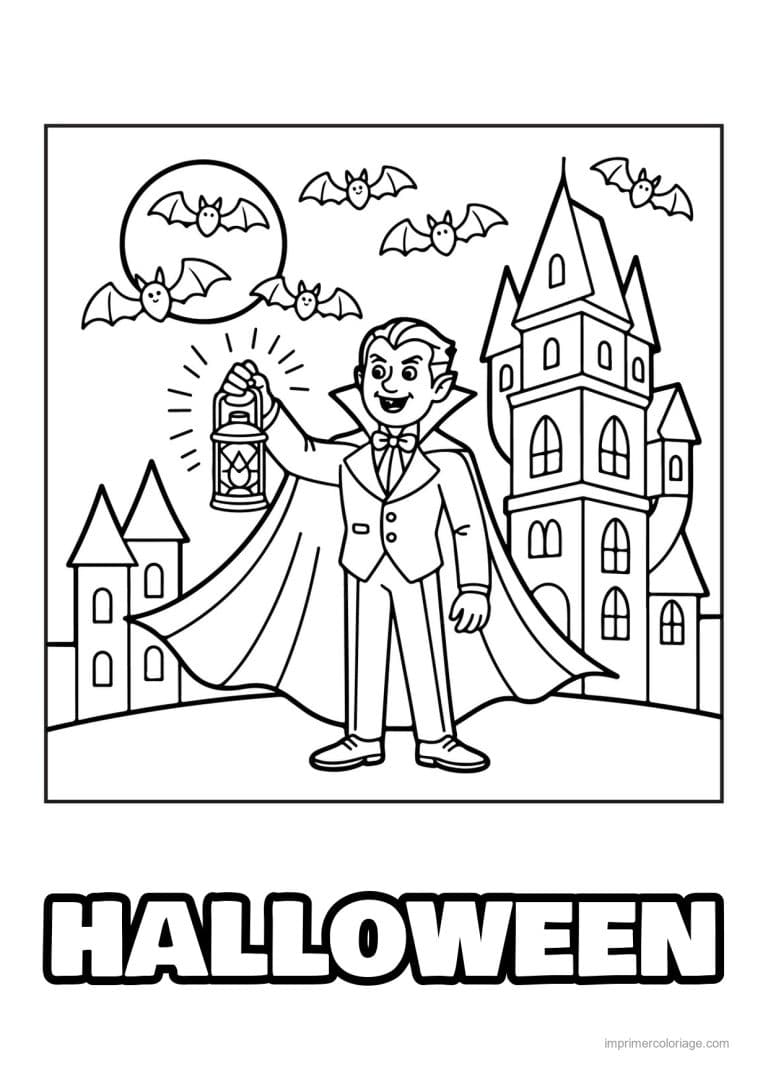 coloriage vampire - dessin gratuit &agrave; imprimer