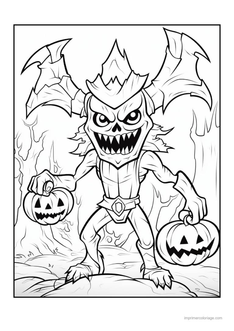 coloriage zombie mort vivant devant une maison 19 - dessin gratuit &agrave; imprimer