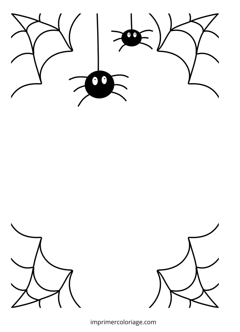 coloriages araign&eacute;e halloween - dessin gratuit &agrave; imprimer