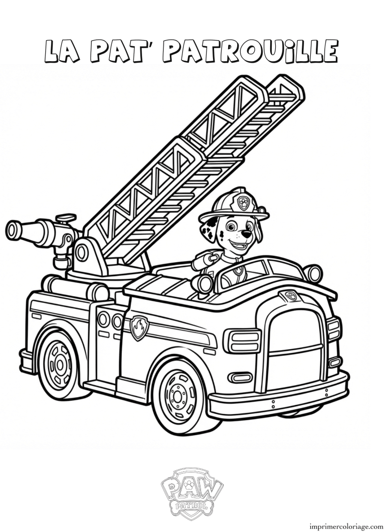 Coloriage la pat patrouille marshall - dessin gratuit &agrave; imprimer